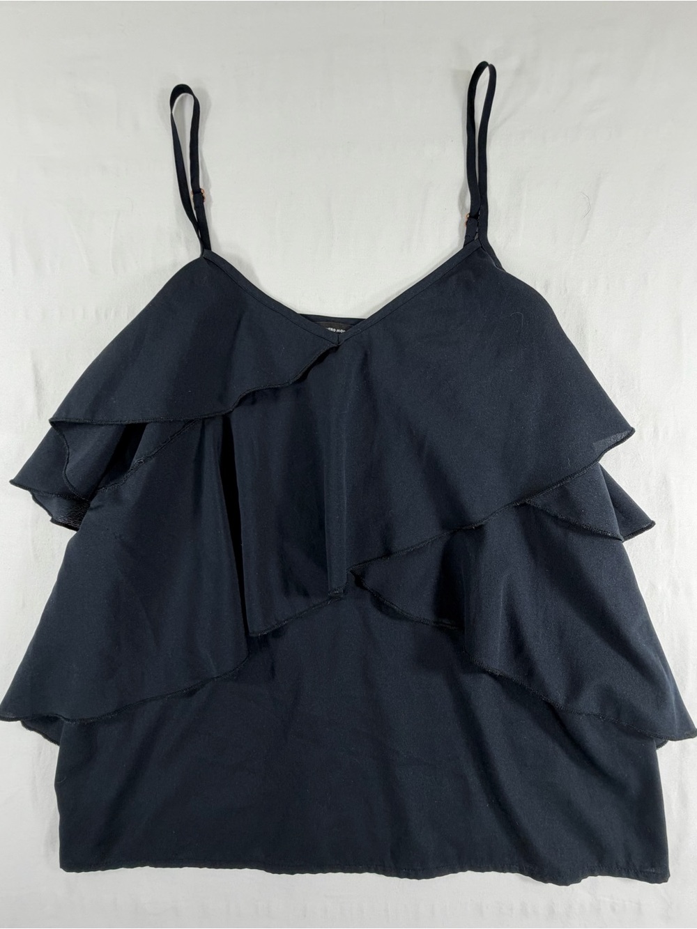 Excellent Condition Vero‎ Moda Sakshi Ruffle Cami Tank Top Black Small